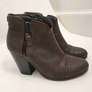 Rag and Bone Margot size 36 ankle boots Brown Leather heeled